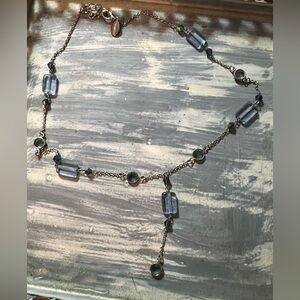 Elegant Silver and Blue Necklace